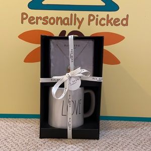 Rae Dunn LOVE Mug and Necklace Set